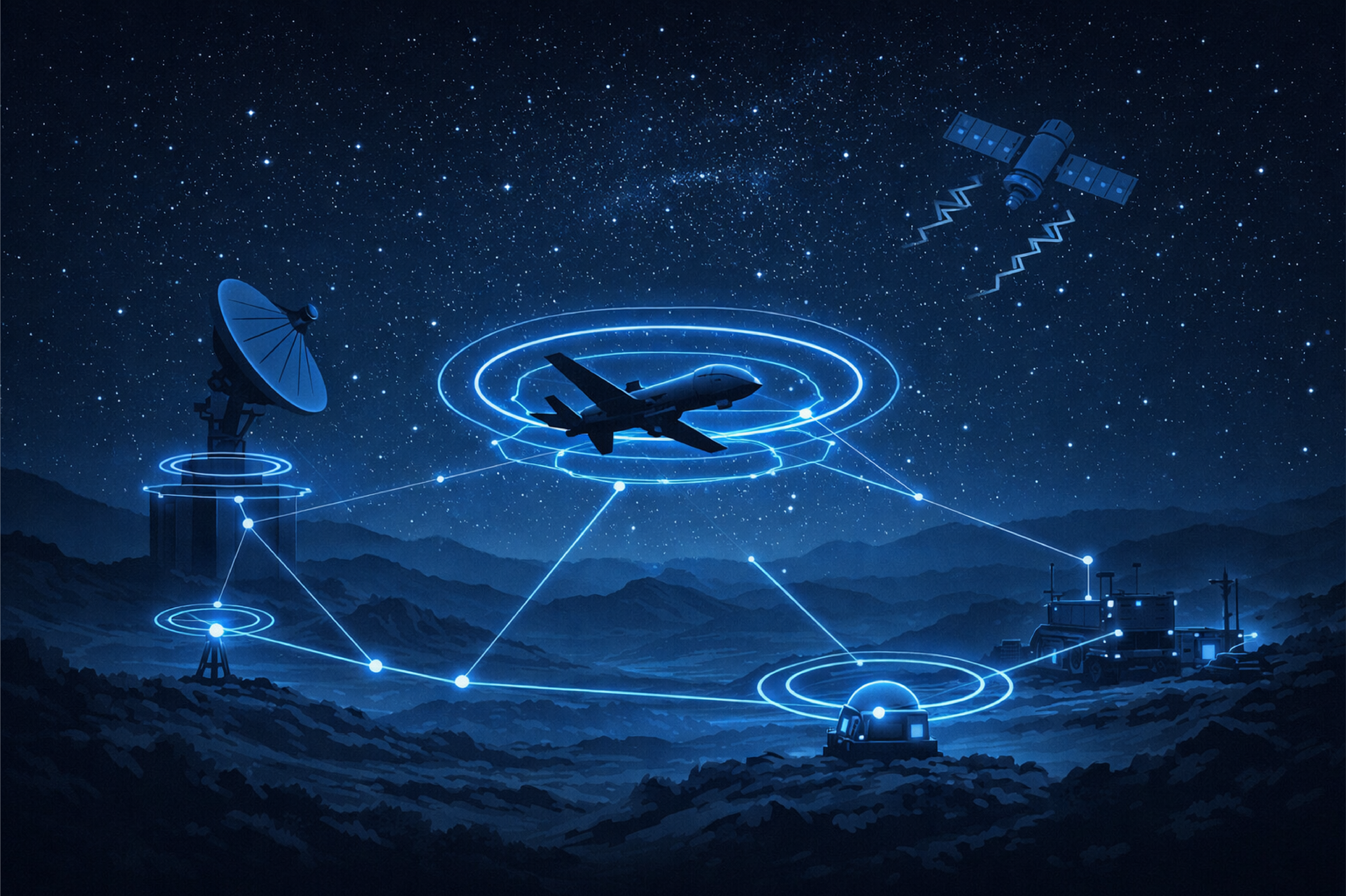 Distributed sensor network with synchronized radar, UAV, and ground systems